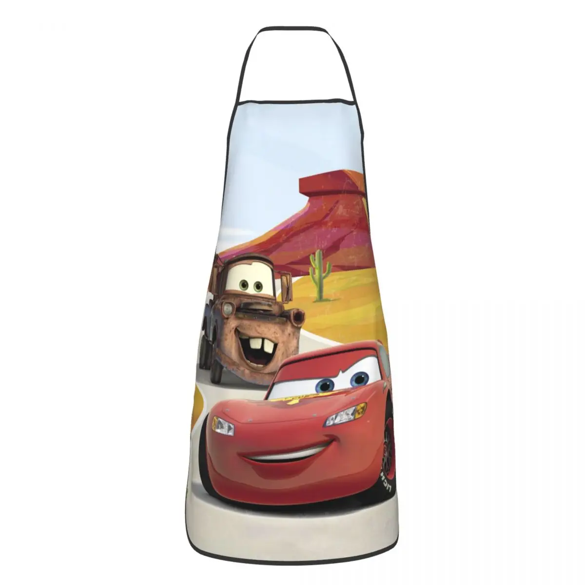 Custom Unisex Cartoon Pixar Cars Bib Apron Adult Women Men Chef Tablier Cuisine for Kitchen Cooking Gardening