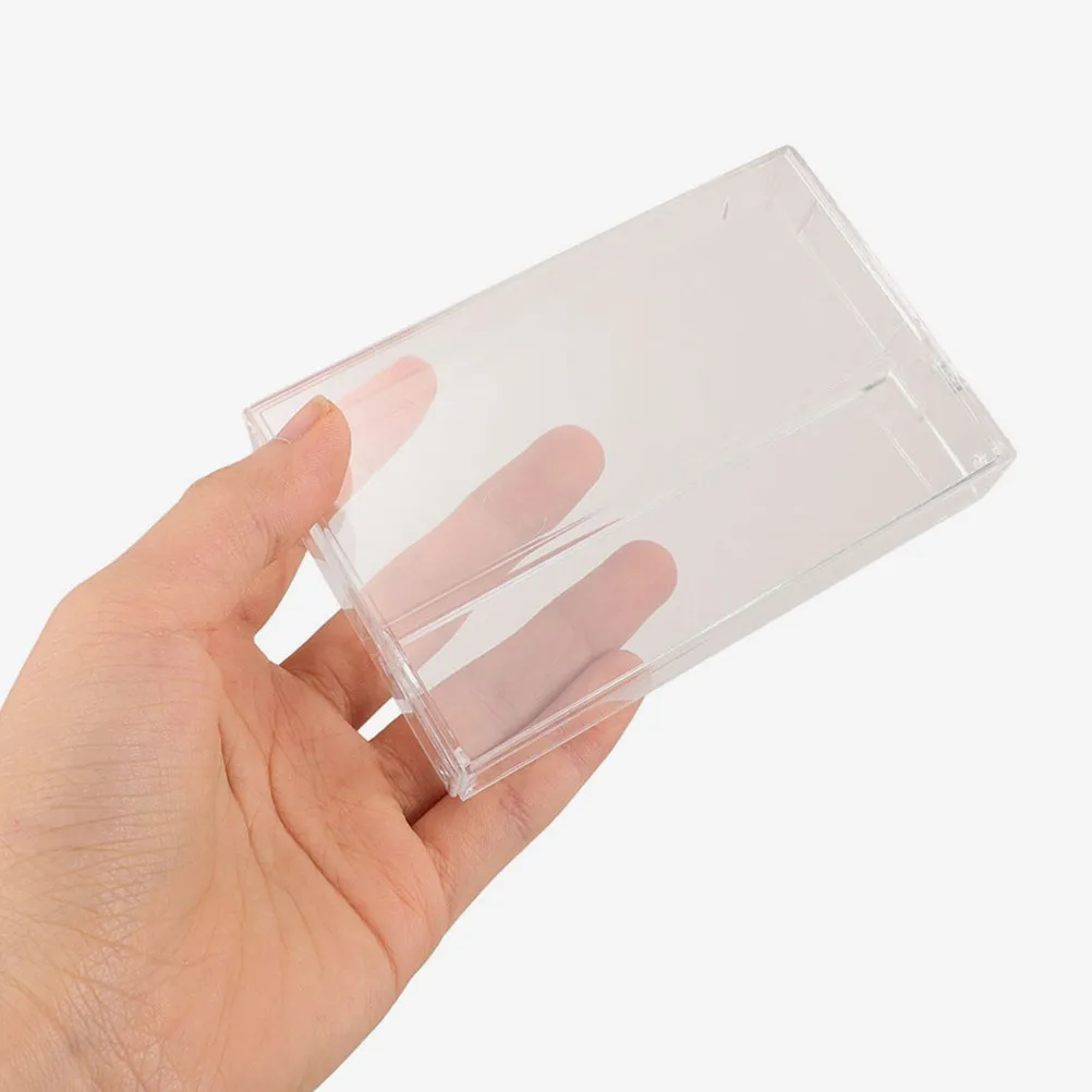 12 Pcs Clear Cassette Tape Holder Audio Cases Storage Holders Pp Tapes Organizer