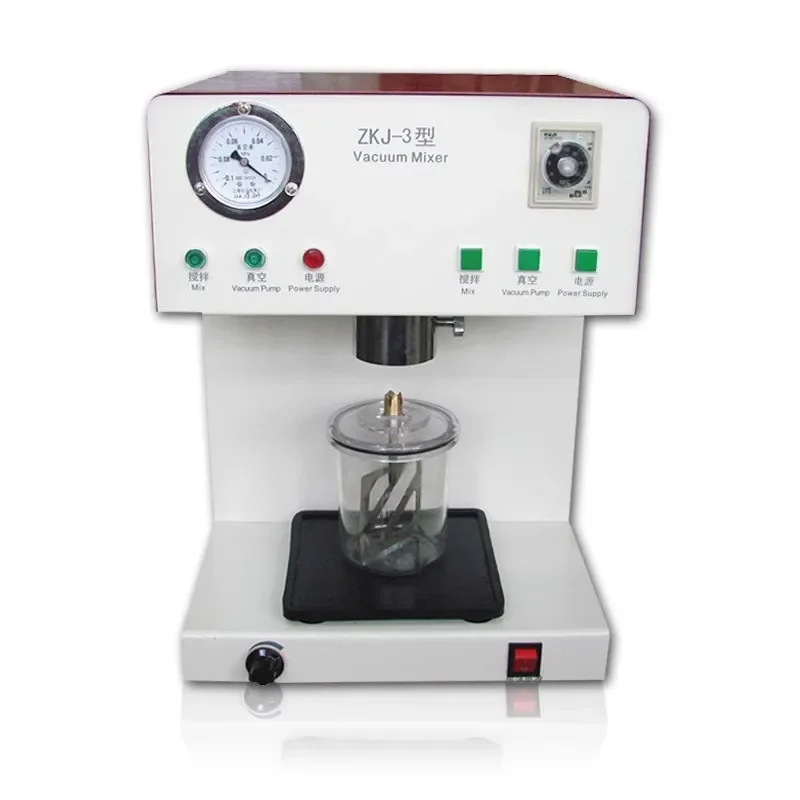 2 IN 1 Dental Lab Equipment of Denture Vacuum Mixer Vibrator Oscillator with Built-in Pump for Plaster and Material Factory sale