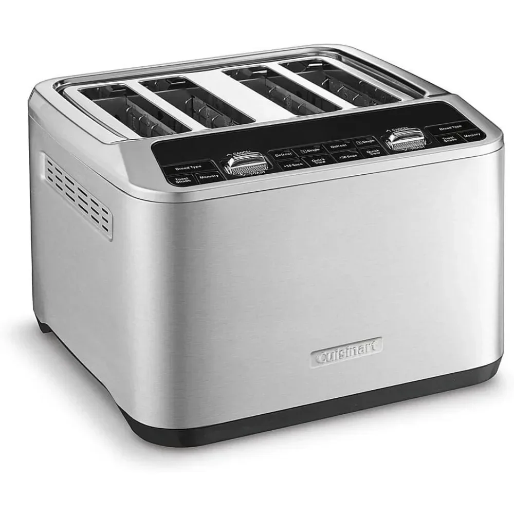 

tt 4-Slice Motorized Toaster Black Toaster for Bread Maker Machine Making Cooking Appliances Kitchen Home