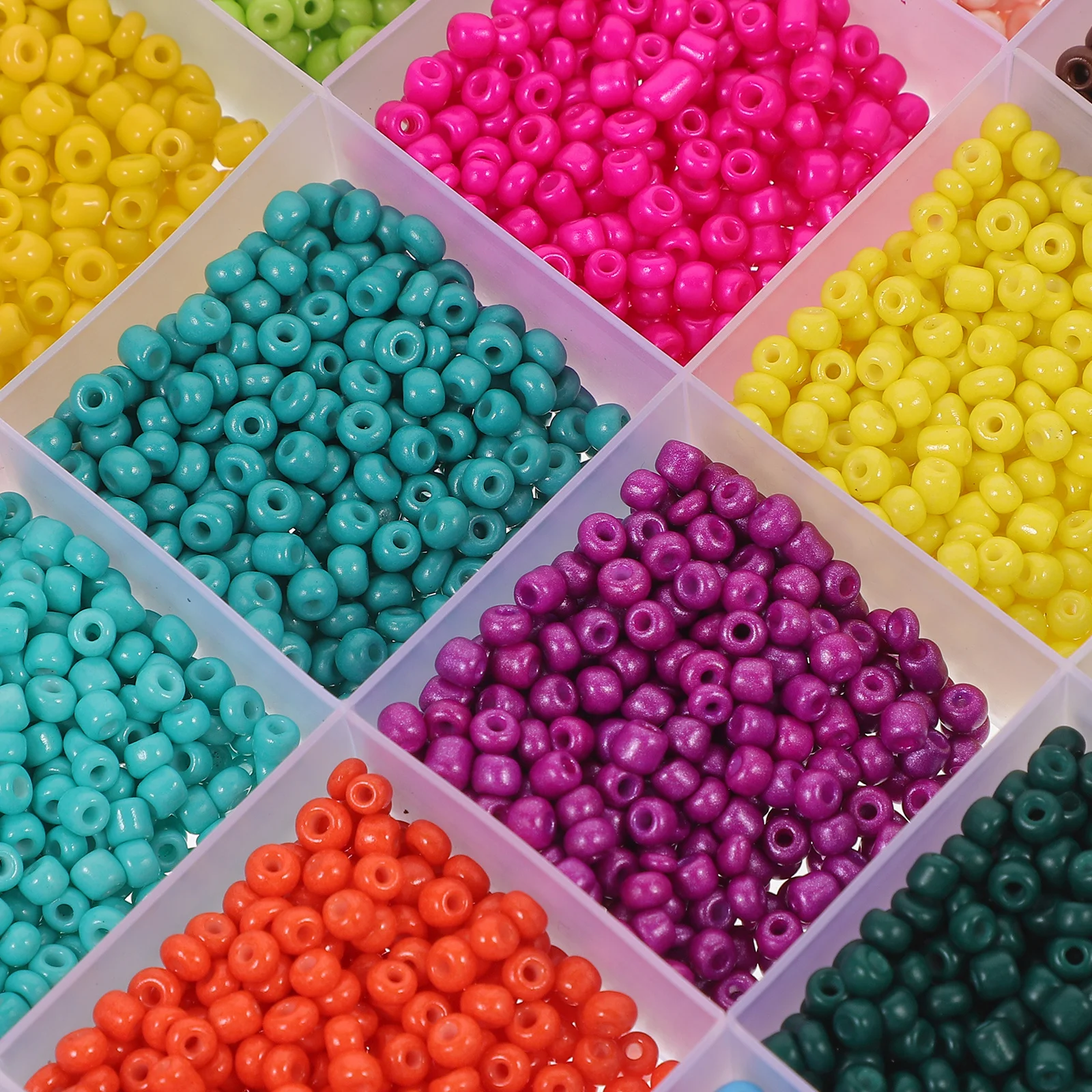 

DIY Glass Beads Box for Bracelet Necklace Craft Supply Durable Wear-Resistant Decorative Jewelry Accessories Craft Beads