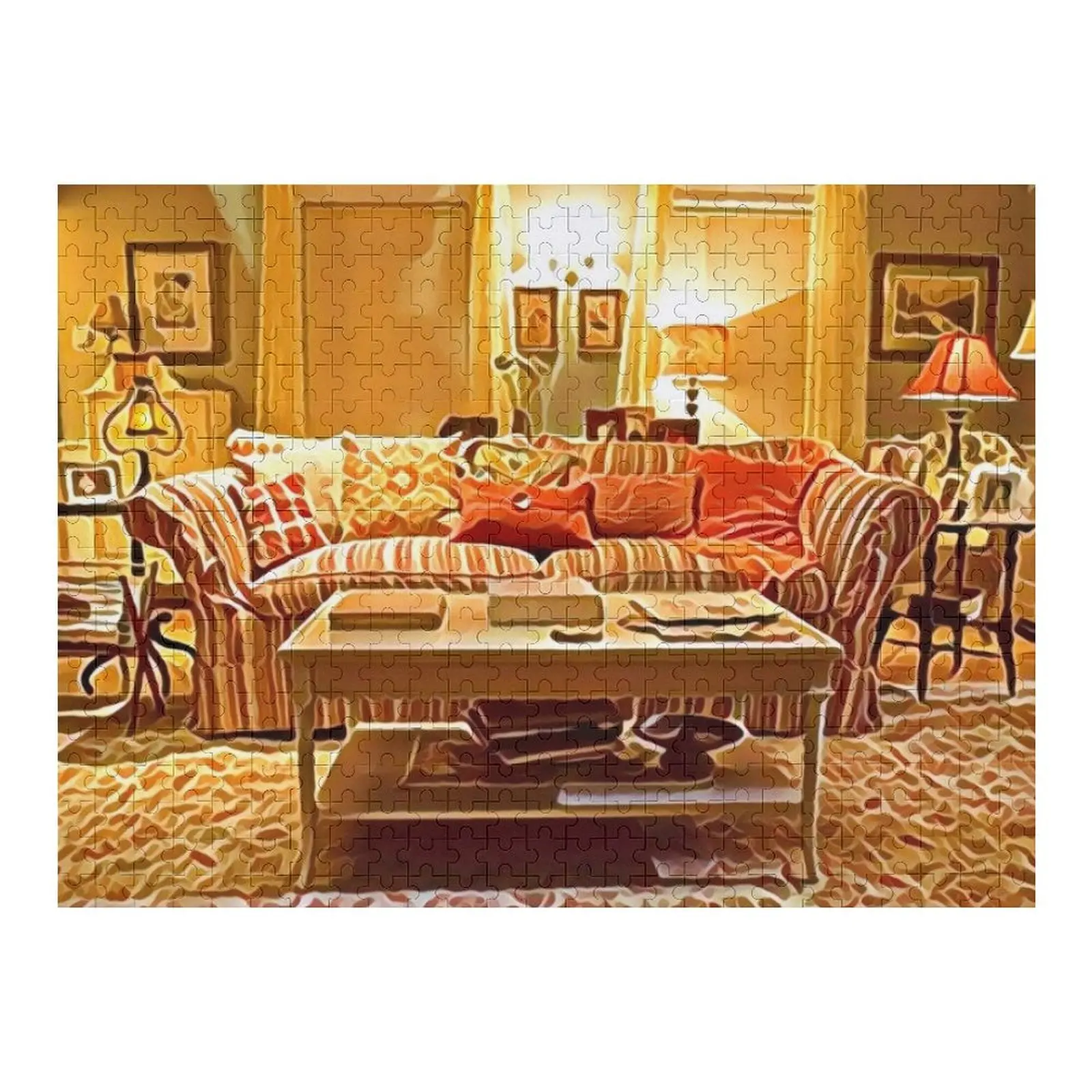 

The Girls Living Room - Couch Jigsaw Puzzle Personalized Baby Toy Wood Name Customizable Child Gift Puzzle