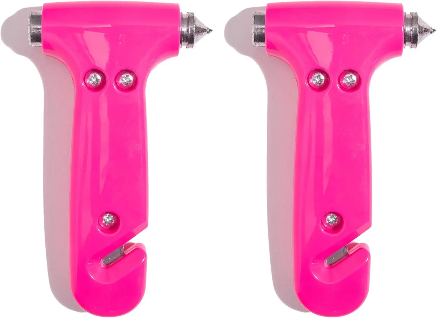 

Super-Cute Pink Safety Hammer: Emergency Car Escape Tool with Seat Belt Cutter & Window Breaker, 2-Pack
