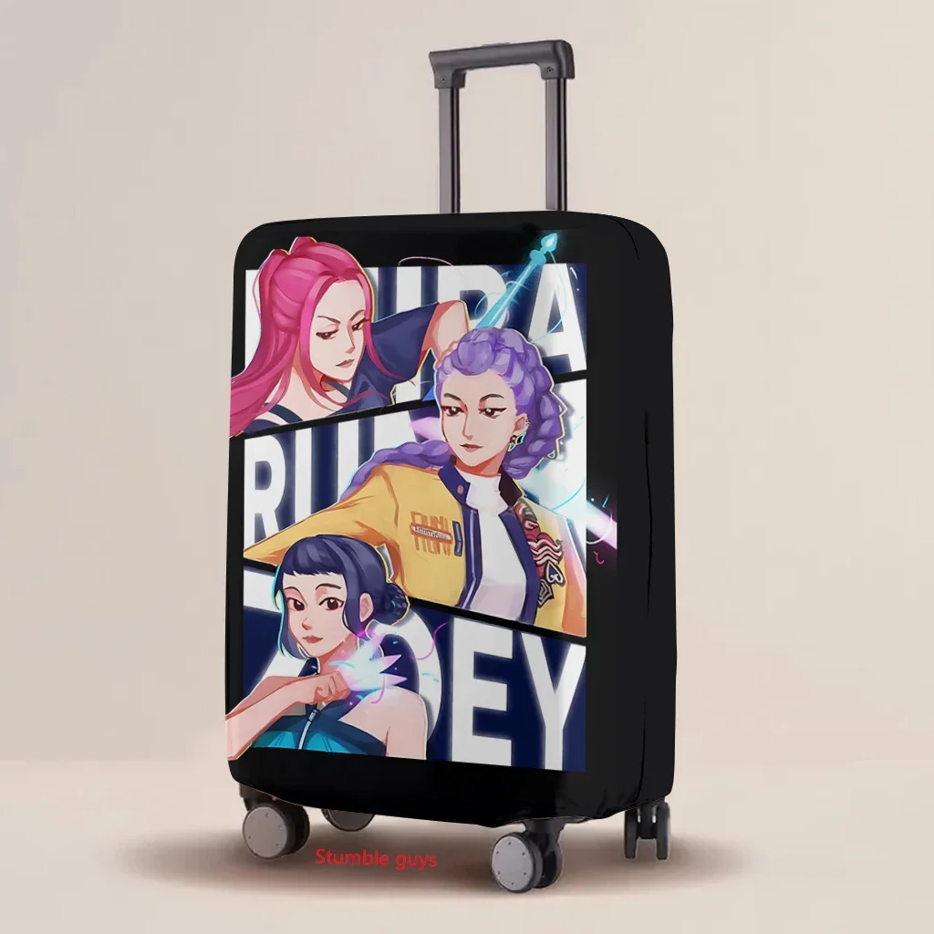 غطاء الأمتعة Kpop Demon Hunters، جراب واقٍ مرن مطبوع عليه رسوم كرتونية يناسب معظم أحجام الحقائب وإكسسوارات السفر #2