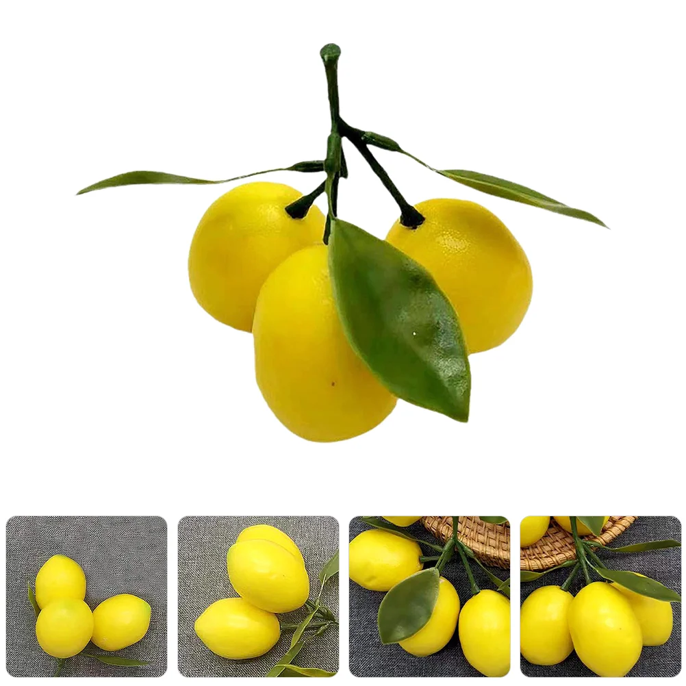 

Simulated Lemon Model Summer Decor Fruit Farmhouse Decorations Party Plastic Table