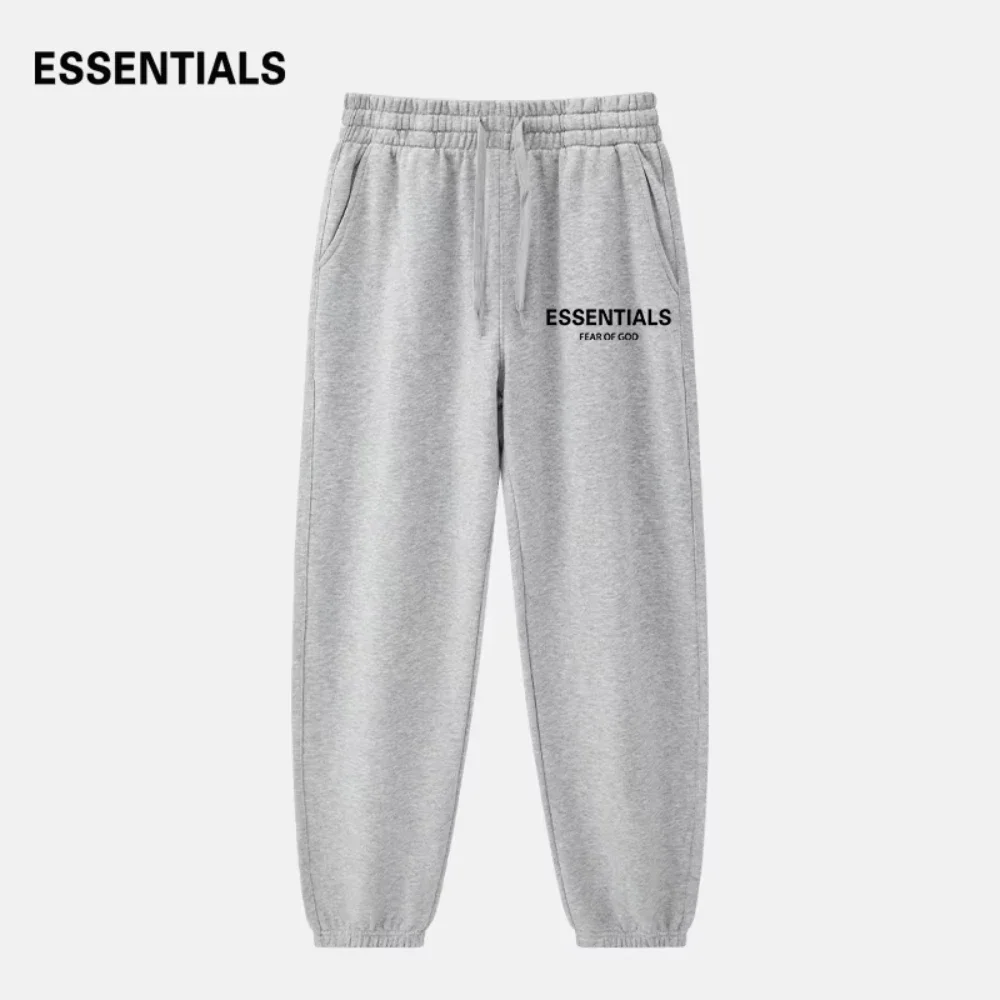 ESSENTIALS Official Women's Casual Pants Men and Women Couple Sweatpants Trendy Sweatpants Loose Large Size Nine-point Pants