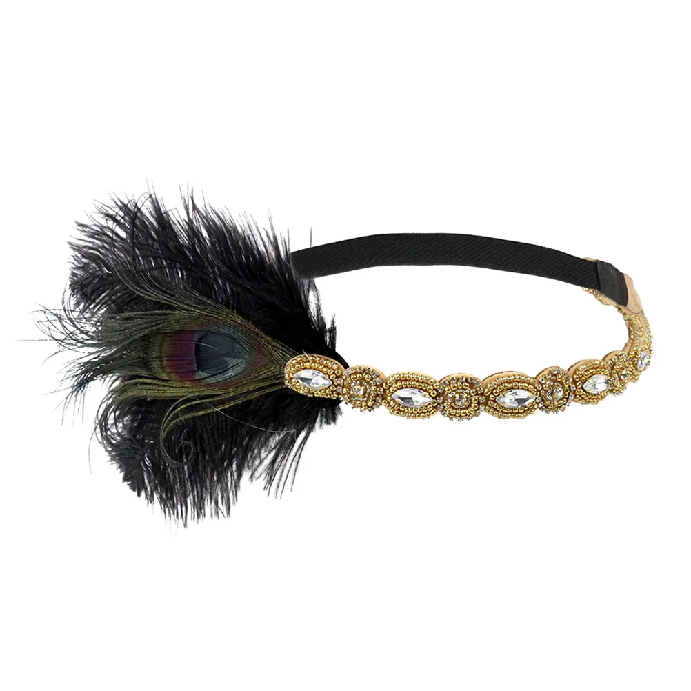

1pcs Vintage Headband Flapper Headpiece Fascinator Hair Band For Women Party Bride Headwear Costume Accessories Decor
