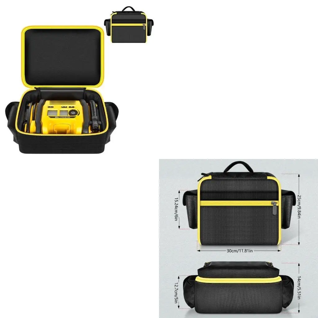 

Compact Cordless Tool with External Pockets Air Compressor Holder Carry Case for Battery Pack and Charging 87HA