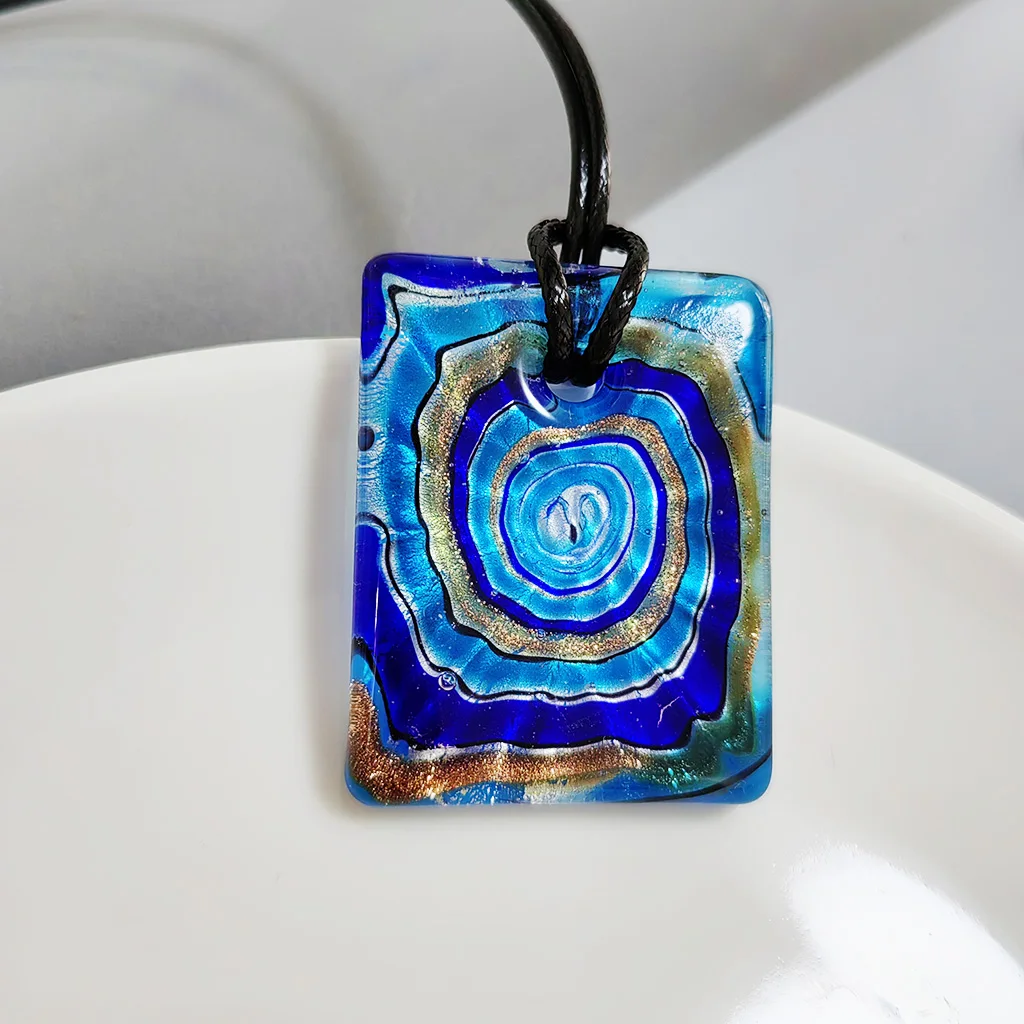6 pçs mix vidro mauran floral redemoinho lampwork pingente colar para mulheres sentido artístico misterioso jóias baratas