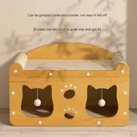 Poste Rascador para Gatos 2 en 1 - Rascador Vertical y Horizontal Interactivo para Gatos