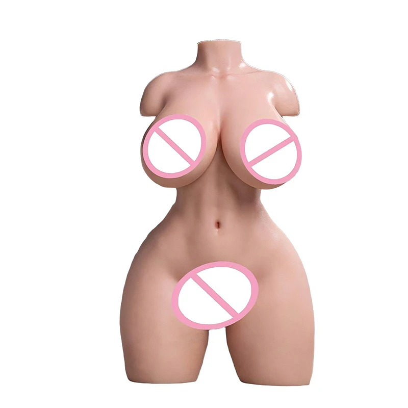 RENHEYUOU High quality silicone half body doll male masturbation sex doll realistic vaginal anal dual channel large chest torso