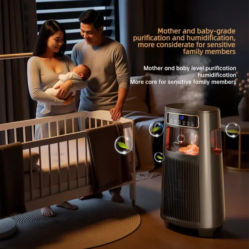 Portable Electric Space Heater 1500W 2000W Energy Saving Heating Fan with Remote Control 90 Degree Swing Smart Home Appliance