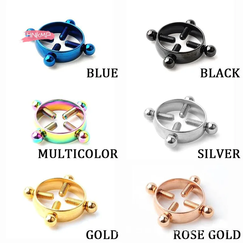 1Pcs Adjustable Stainless Steel Nipple Ring Clip-On Fake Nipple Piercing Jewelry for Women Various Colors Available image 4