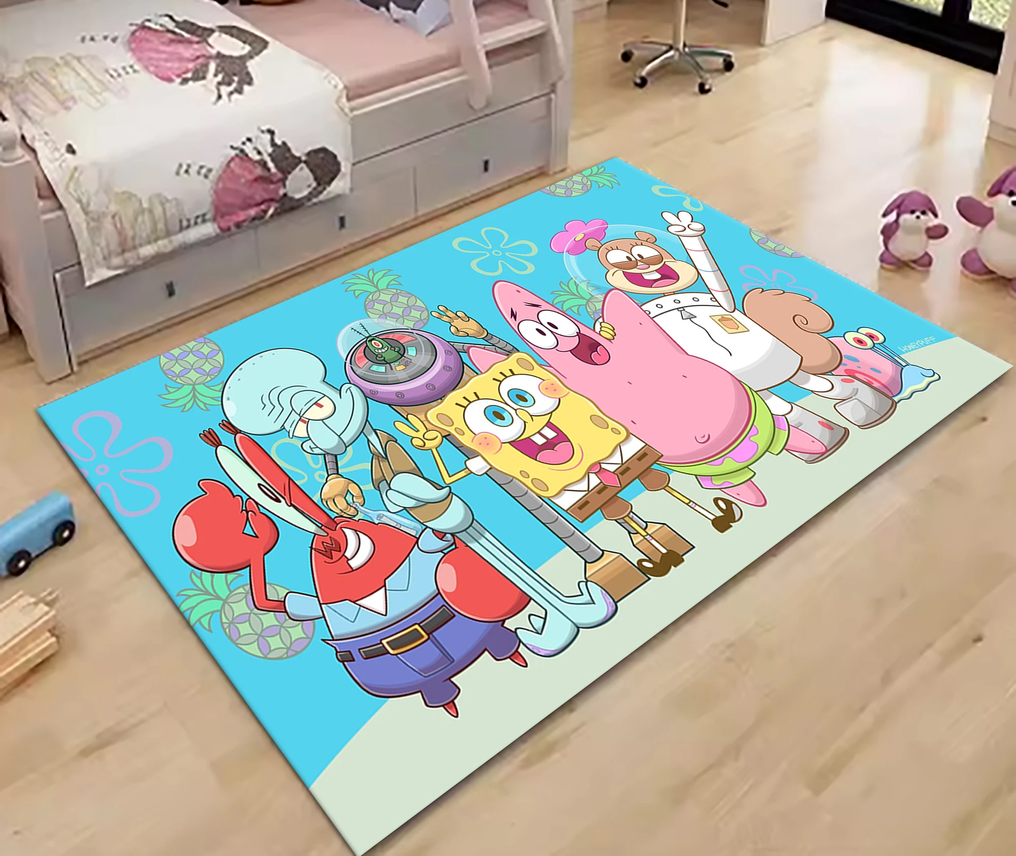 

3D Cute Cartoon Creative Underwater Paradise Print Floor Mat Small Area Rug for Living Room Balcony Stair Kitchen Hallway Decor