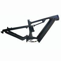 Dengfu E23 Full Suspension Fat Tire Ebike Frame Electric Bicycle Carbon Bike Frame Set for Bafang M620 Mid Drive Motor