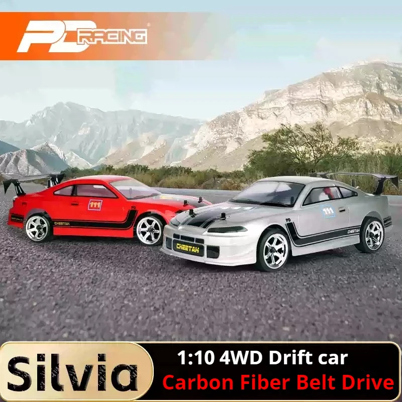 

PDracing Hot Selling 1/10 Four-Wheel Drive Brushless Carbon Fiber Flat Running Drift Belt Car RC Racing Car RTR Holiday Gift