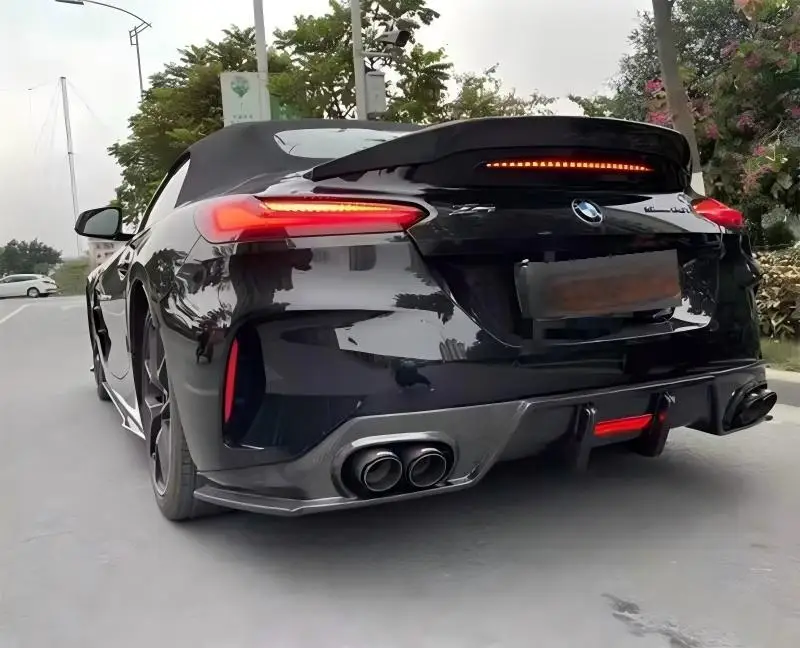 ل BMW Z4 G29 2019 2020 2021 2022 2023 ReaI ألياف الكربون الوفير الجبهة الشفة الخلفية الشفة الجانبية التنانير الذيل الجناح المفسد عدة