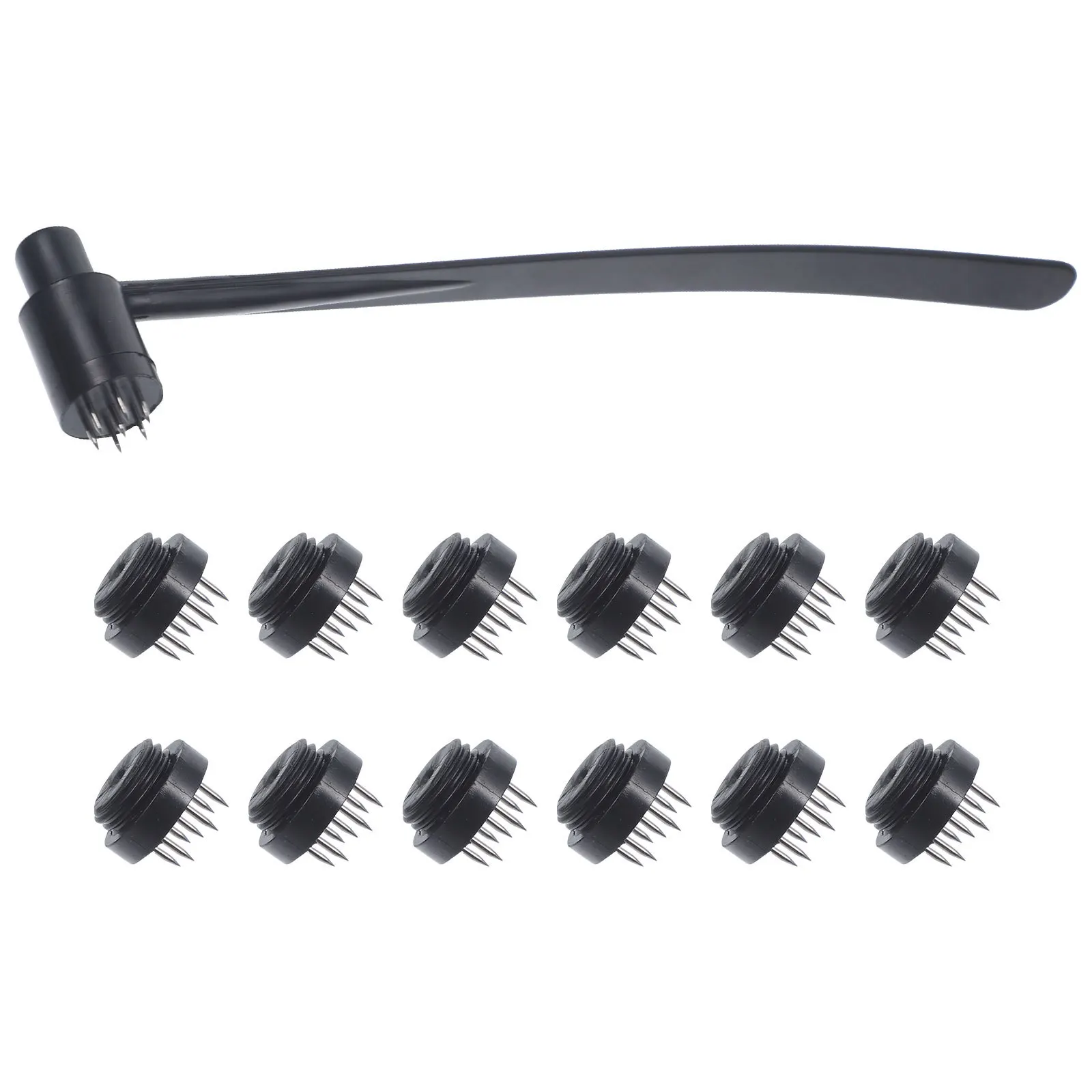 

1 Box 7-Star Plum Hammer Needle Set Detachable Therapy Needle Reusable for Nerve Stimulating Circulation Enhancing