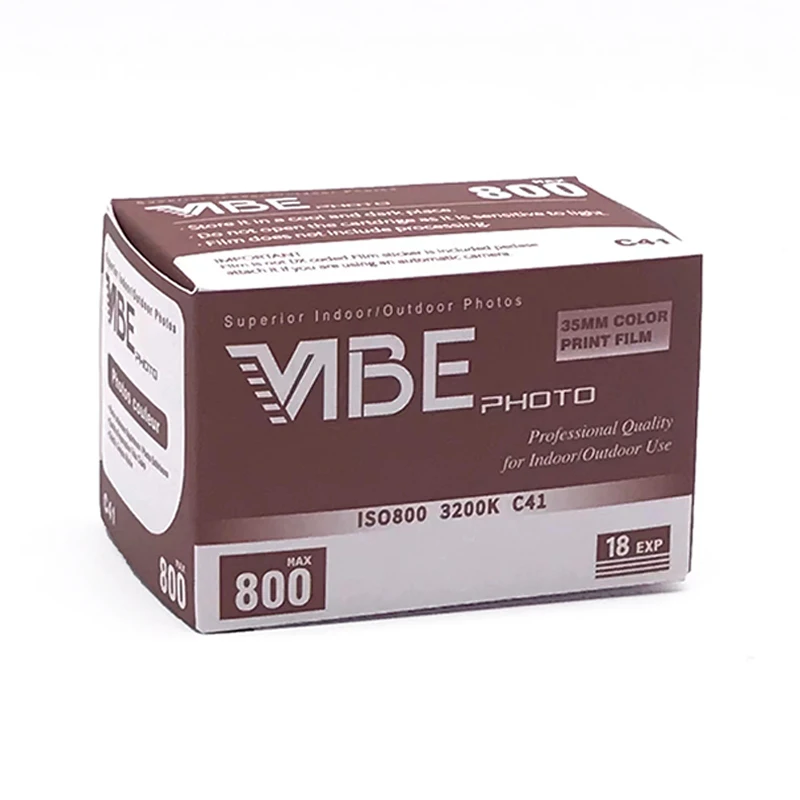 1-10Rolls VIBE Max 800 Color film ISO 800 135 Negative film 18EXP/Roll for Kodak VIBE 501F Camera (Expiration Date: 12.2025)