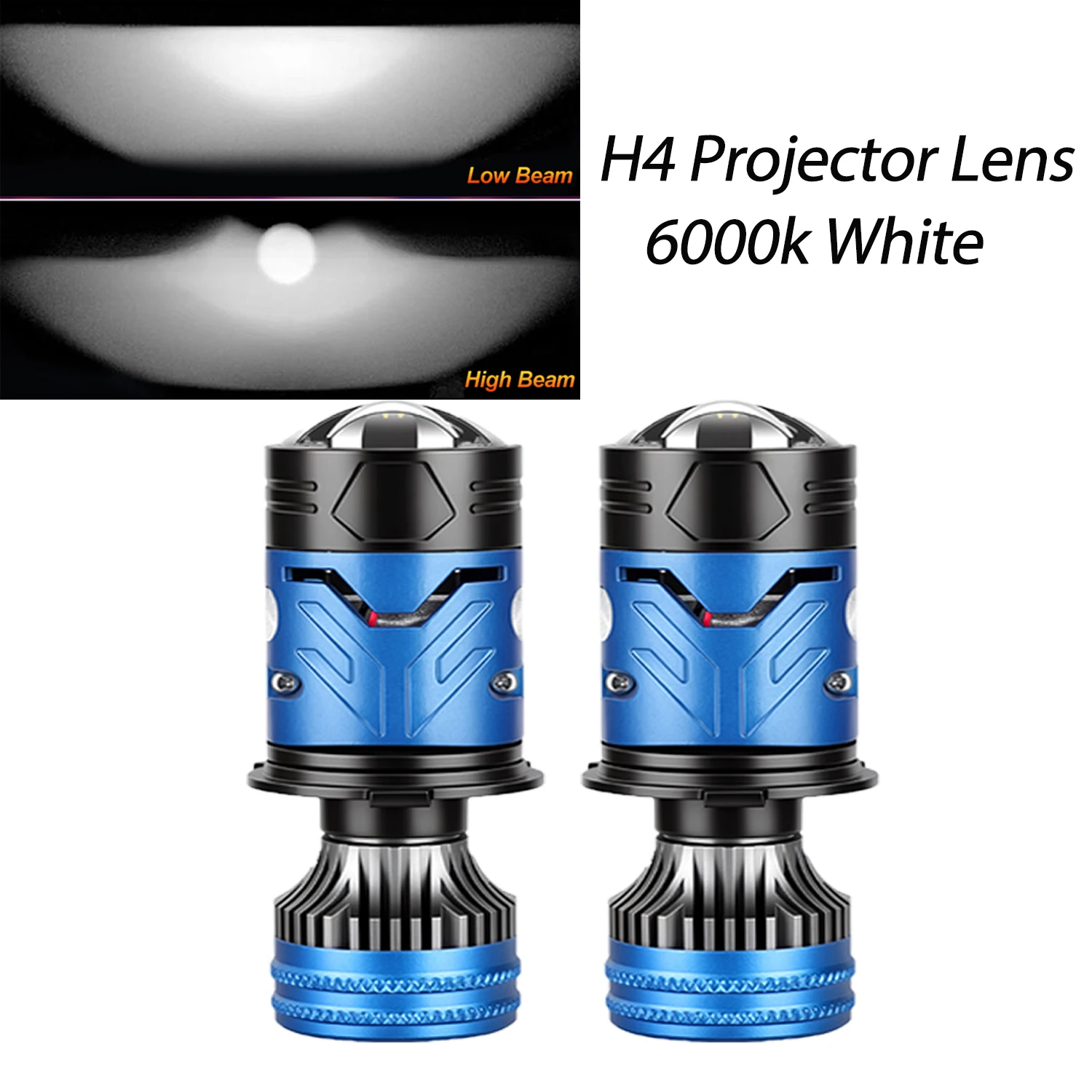 

H4 LED Headlight Bulb Projector Lens CANBUS Super Bright 20000LM 6000K Turbo Fan Car light 9003/HB2 For Cars/Motorcycles