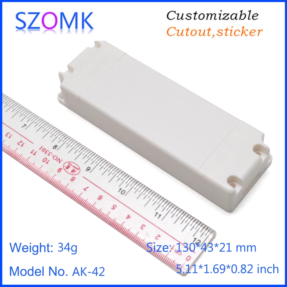 1Pcs factory price abs white plastic LED supplying enclosure  electronic controller junction box 130*43*21