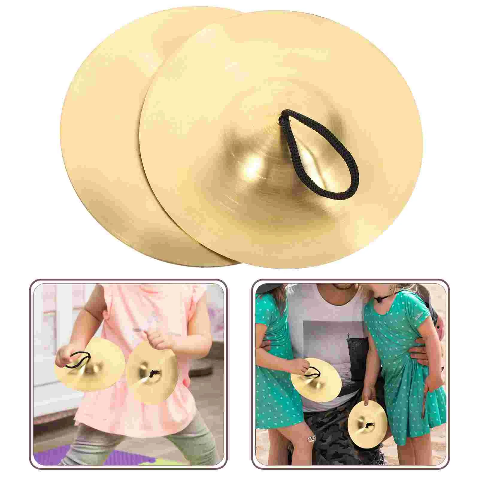 

China Cymbal Copper Musical Instrument Belly Dancing Cymbals Child Small Finger Toys