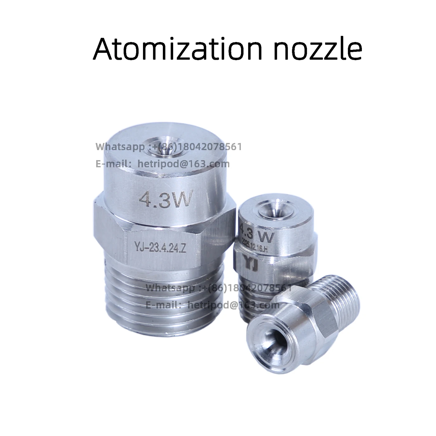 304 Stainless Steel Wide Angle Jet Nozzle High And Low Pressure Mist Atomization Industrial Spraying Cooling Dust Removal Head 1