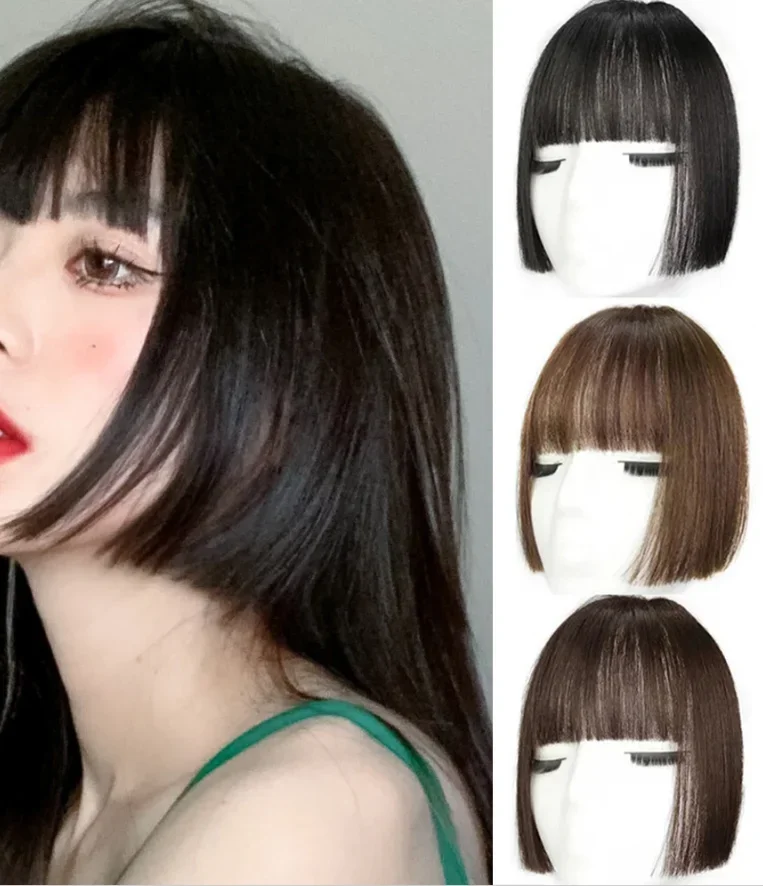 Fashion Girl Simulation Bangs Princess Hime Bangs Hairstyles Clip for Women Hair Bangsfor women