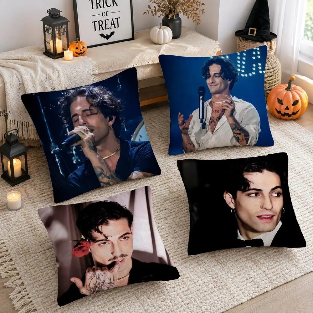 Singer D-damiano David Cushion Cover Plush Decorative Pillow Case With Hidden Zipper Cutecore Room Decor For Home