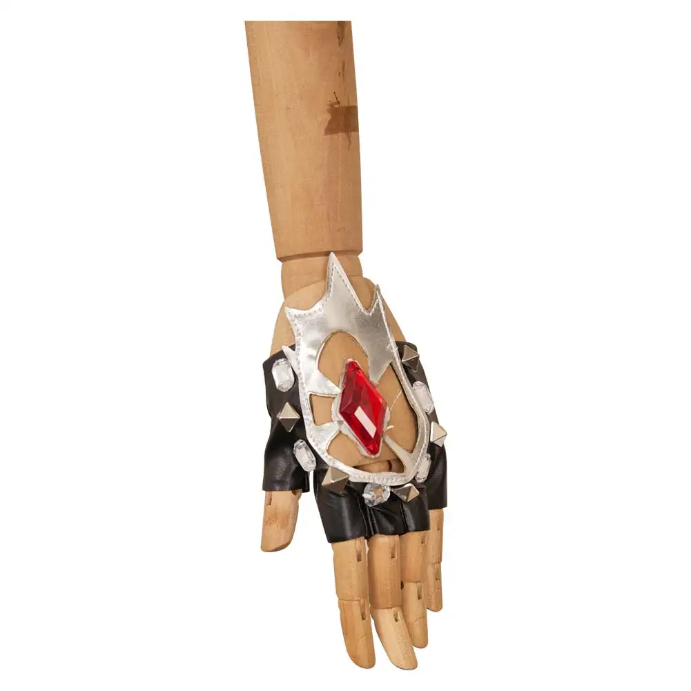 Adult Mira Cosplay Gloves Necklace Earrings Demons Fantasia Hunters Half Finger Fingerless Gloves Halloween Costume Accessories - Image 3