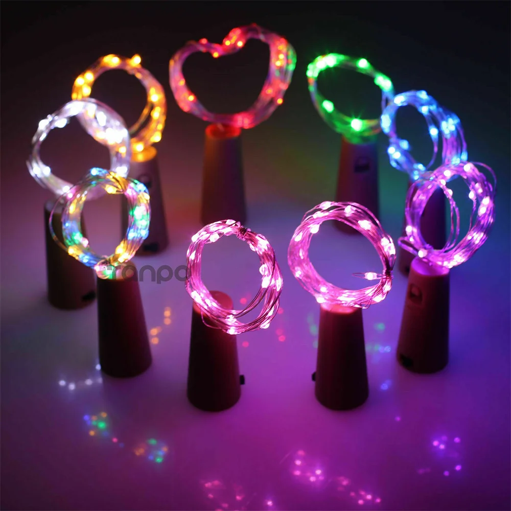 

5Pcs 3M Wine Bottle Cork String Lights/Battery Powered Garland Starry Lights/Waterproof Fairy Lights for Party Wedding Decor