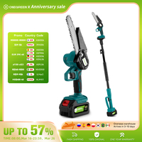ONEGREEN 3000W 6 Inch Telescoping Pole Electric Chainsaw 2 IN 1 High Branch Garden Pruning Power Tool For Makita 18V Battery
