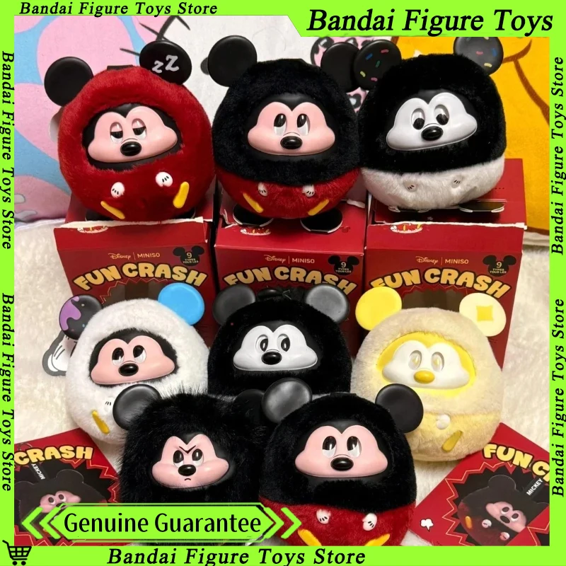 

Genuine Disney Mickey Mouse Fun Crash Series Blind Box Vinyl Pendant Cartoon Decor Minnie Ornament Doll Toys Girl Christmas Gift