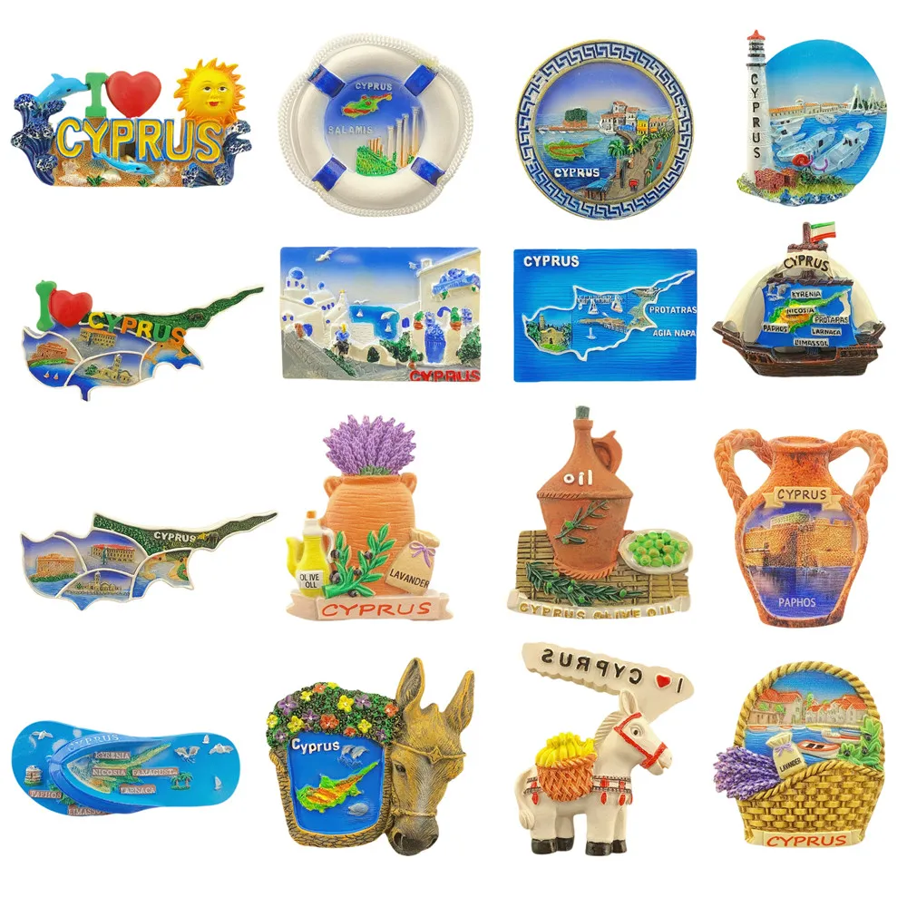 Cyprus magnet, CYPRUS lifebuoy souvenir, 3D coastal decor, resin fridge ornament, Mediterranean gift, magnetic decor