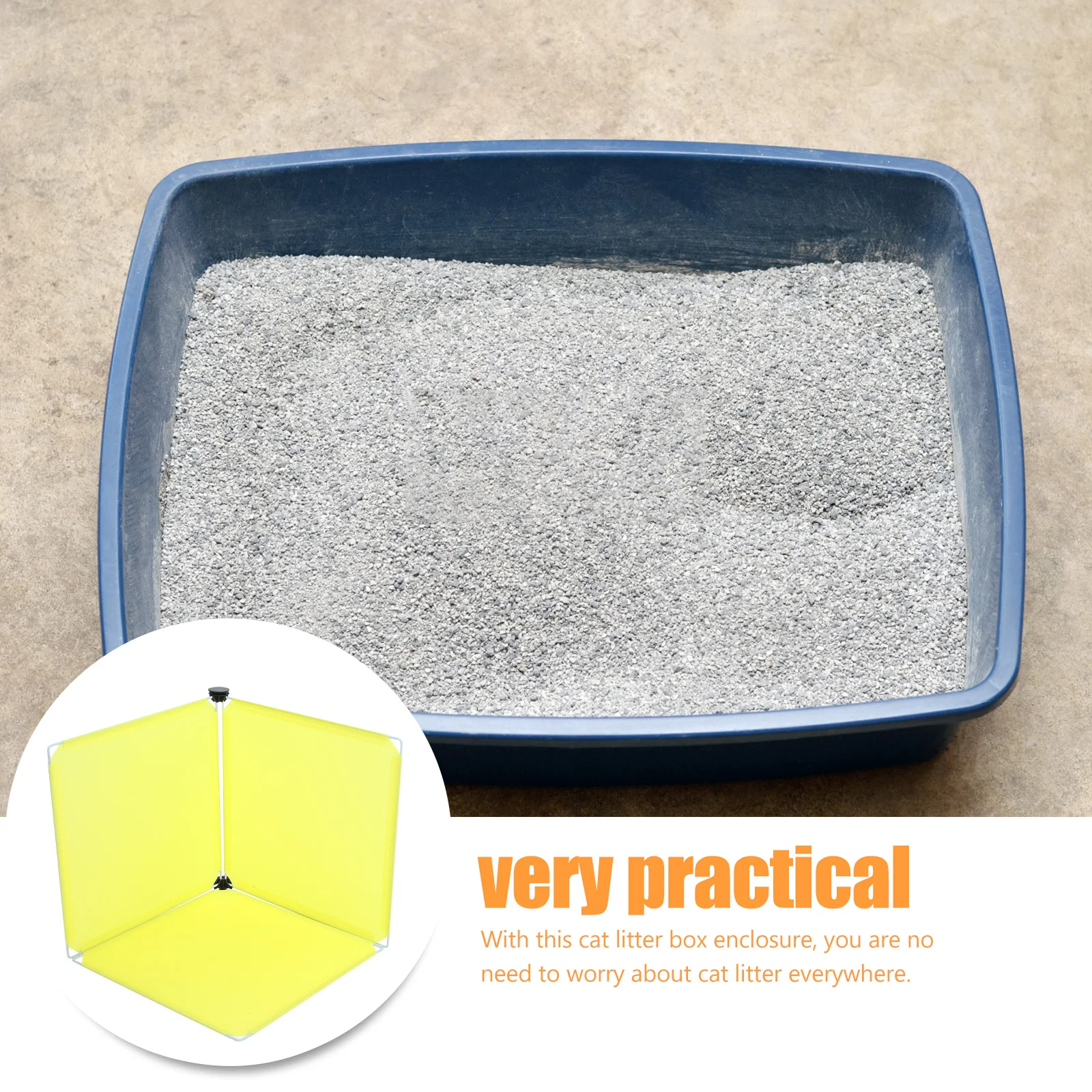 

3Pcs Cat Litter Box Enclosure Tall Privacy Shield Spill Guard Cat Litter Box Splash Protector Reusable Pee Shield