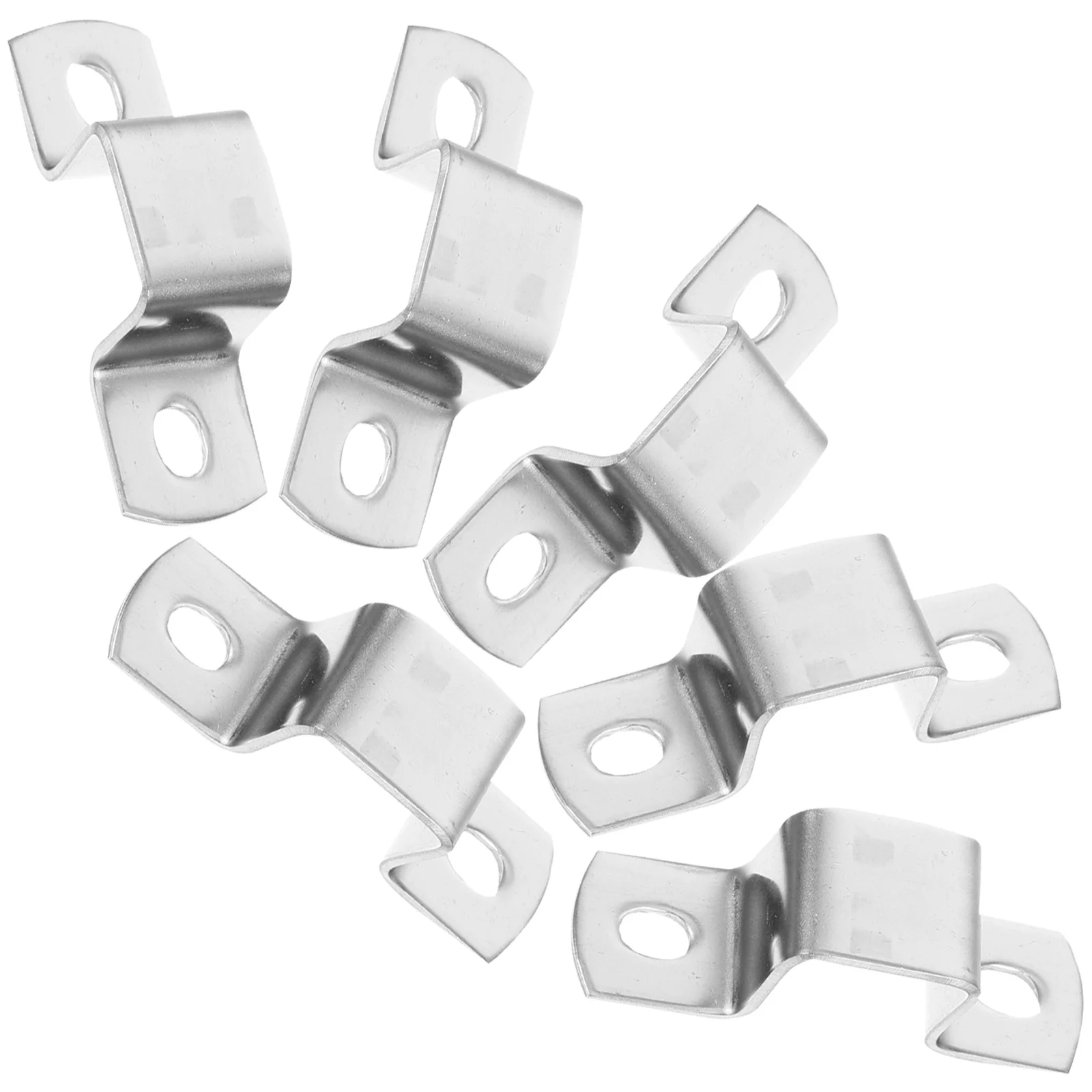 

6pcs Square Tube Clamps Stainless Steel U-shaped Bracket Clips for Woodworking Fence Tools Mounting Projects