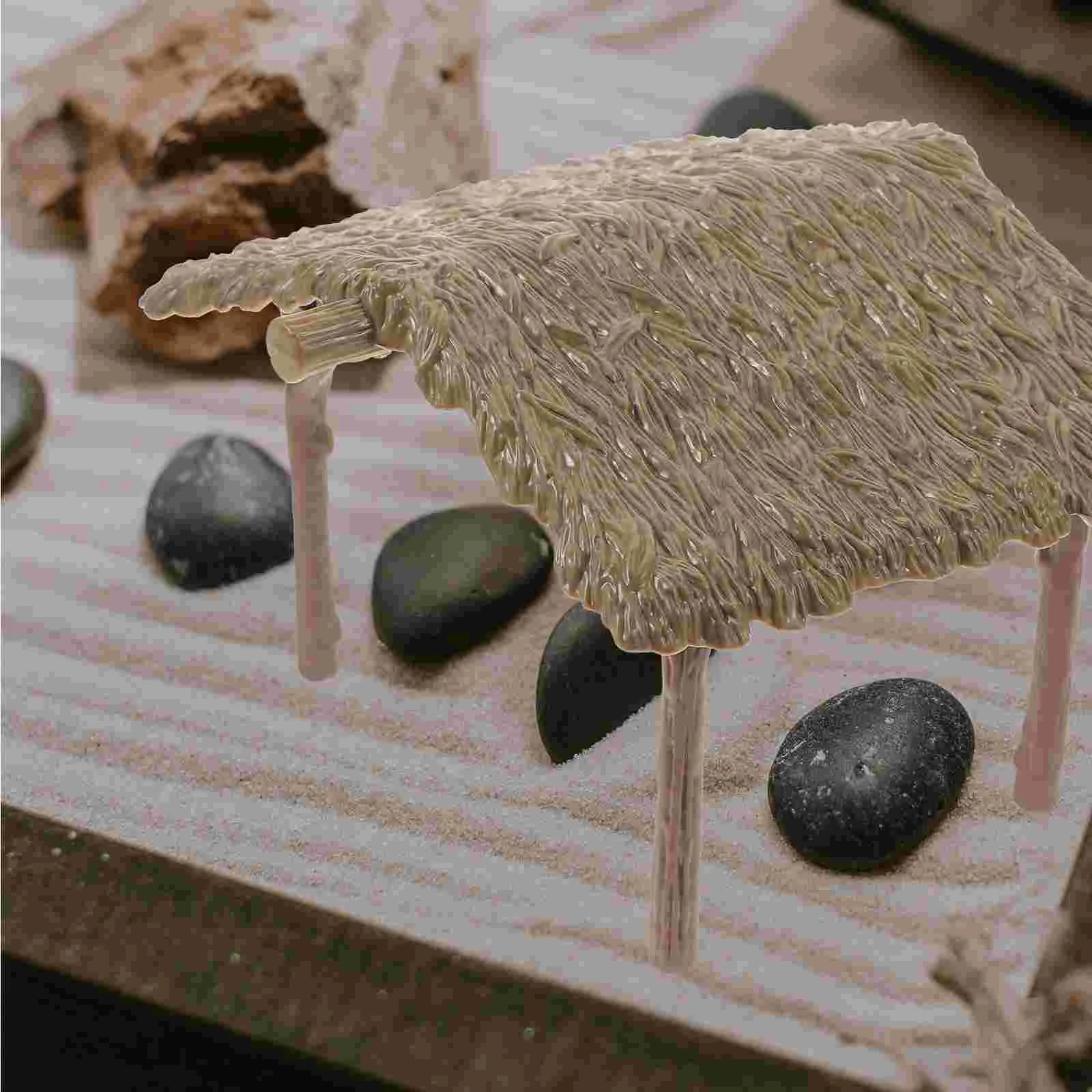 

Toys Model Ornaments The House Sand Table Landscape Decor Light Brown Abs