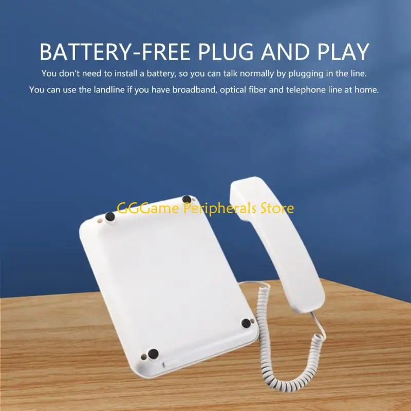 U55B Corded Landline Phone Fixed Telephone for Hotel Rooms, Office Use Caller Display