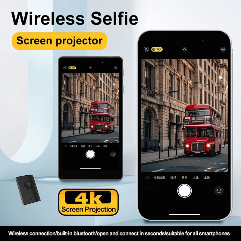 

Magnetic Phone Selfie Monitor Screen Wireless Remote Control for Smartphone Rear Camera Selfie Vlog Live Stream iPhone Android