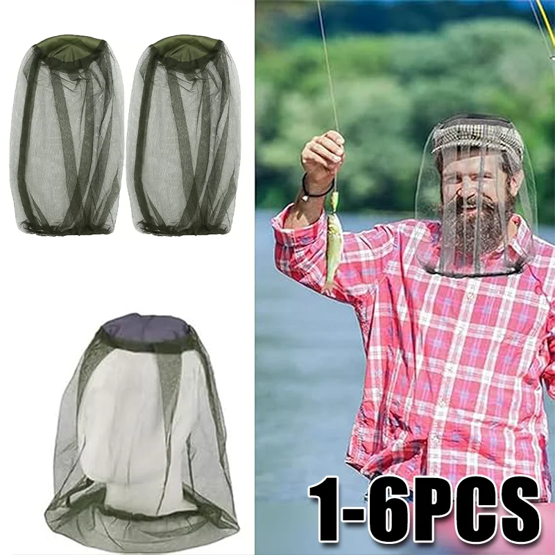 Anti Mosquito Fishing Hat Bug Mesh Head Net Face Protector Sunshade Hat for Camping Outdoor Travel Insect Proof Breathable Cap