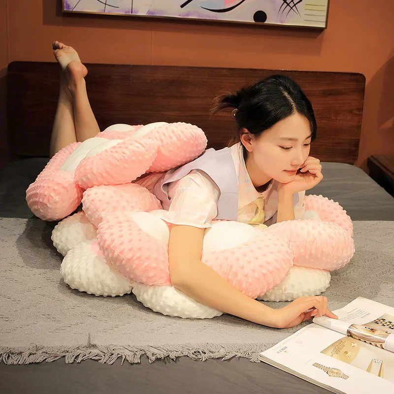 70/80cm Bear Paw Plush Seat Cushion Indoor Floor Soft Stuffed Sofa Colorful Animal Decor Pillow Children Grownups Appease Gift