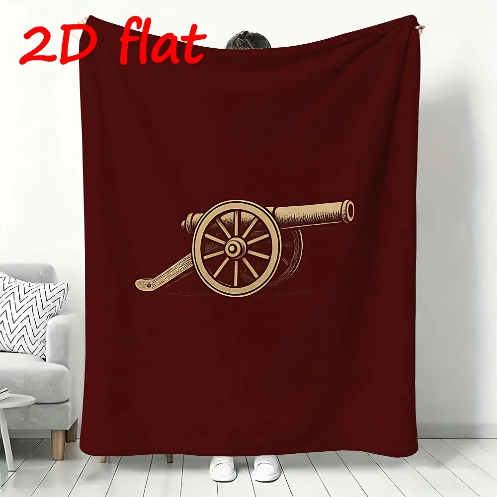 A-Arsenals Graphic Design 1pc Printed Flannel Blanket, Suitable for All Seasons, Soft and Comfortable, Perfect for Sofas, Beds,