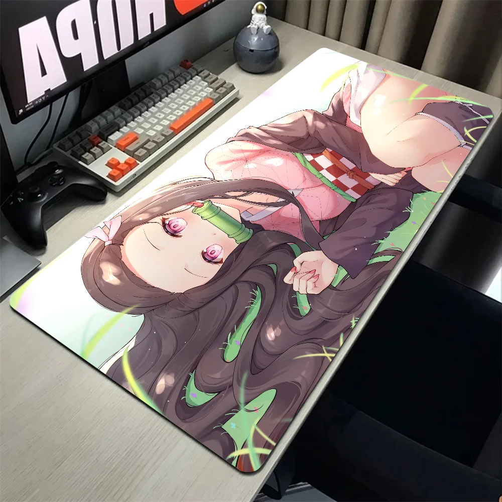 Anime Game Demon Slayer Kimetsu No Yaiba Kamado Nezuko Mousepad Large Gaming Mouse Pad  LockEdge Thickened Computer Keyboard