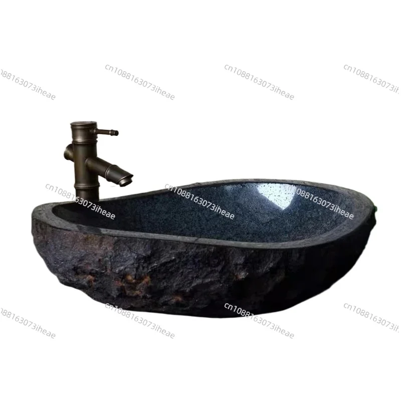

Outdoor Courtyard Designer Wash Basin High-end Stone Bathroom Sinks Balcony Light Luxury Countertop Sink Bathroom Furniture