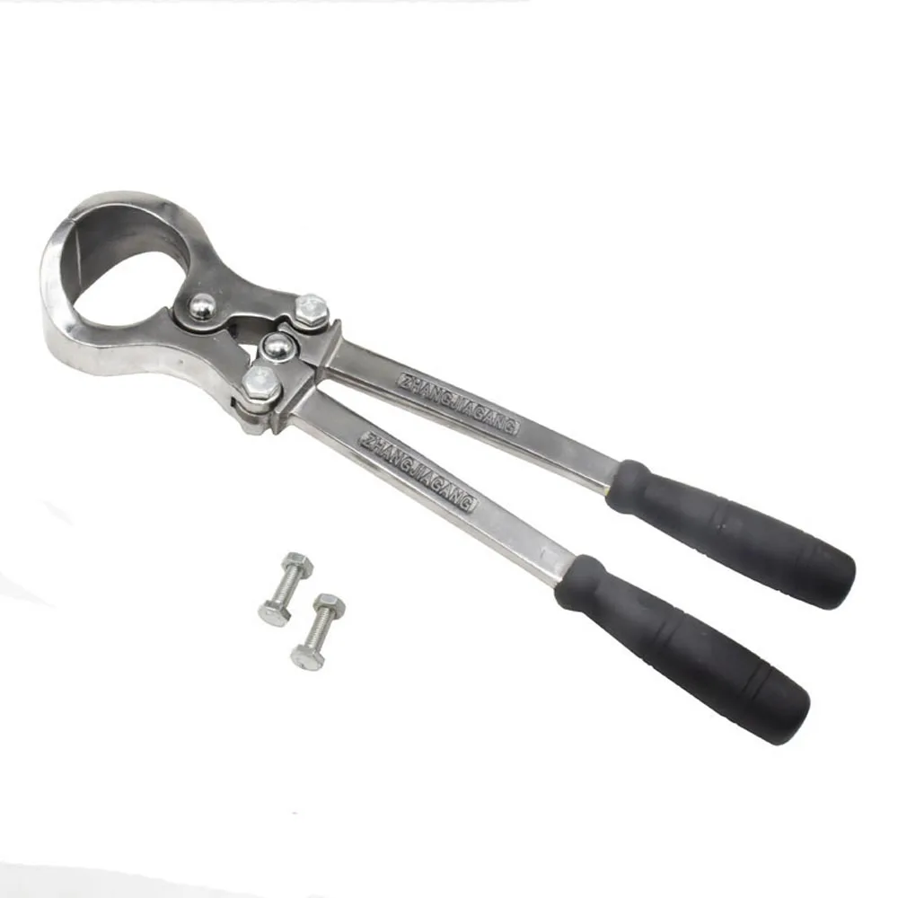 Sheep Cow Castration Forceps Stainless Steel Rubber Grip Bloodless Clamp Cattle Goat Wether Pliers Carbon Pliers Livestock Tool