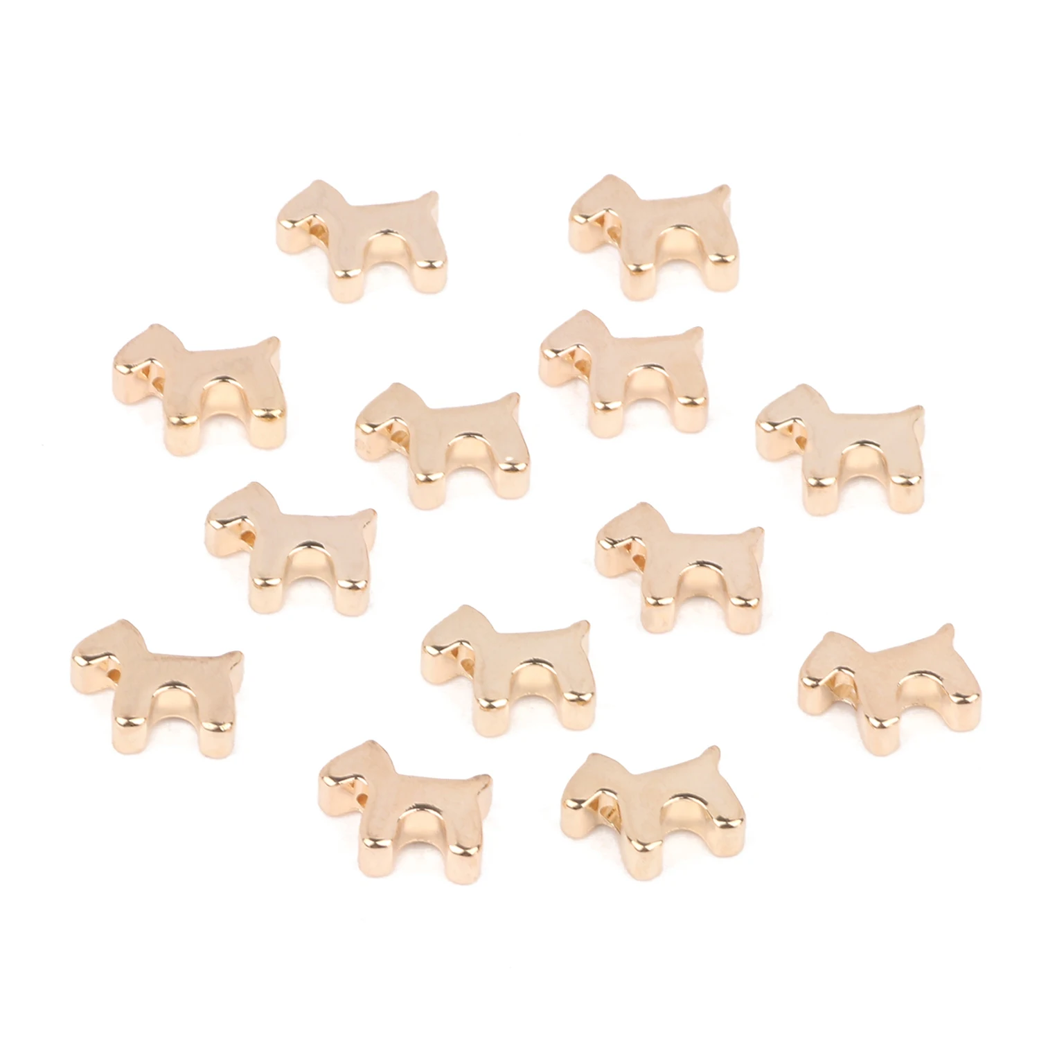 Dog Copper Beads Black Gold Plated Loose Spacer Metal Beads for Jewelry Making DIY Bracelet Neckalce Accessories (Hole 2mm)