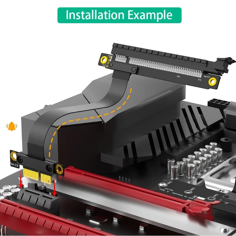 25 PCIE Gen3.0 1X đến 16X Risers Cáp PCIExpress PCIE X16 Extender Khuỷu tay góc phải