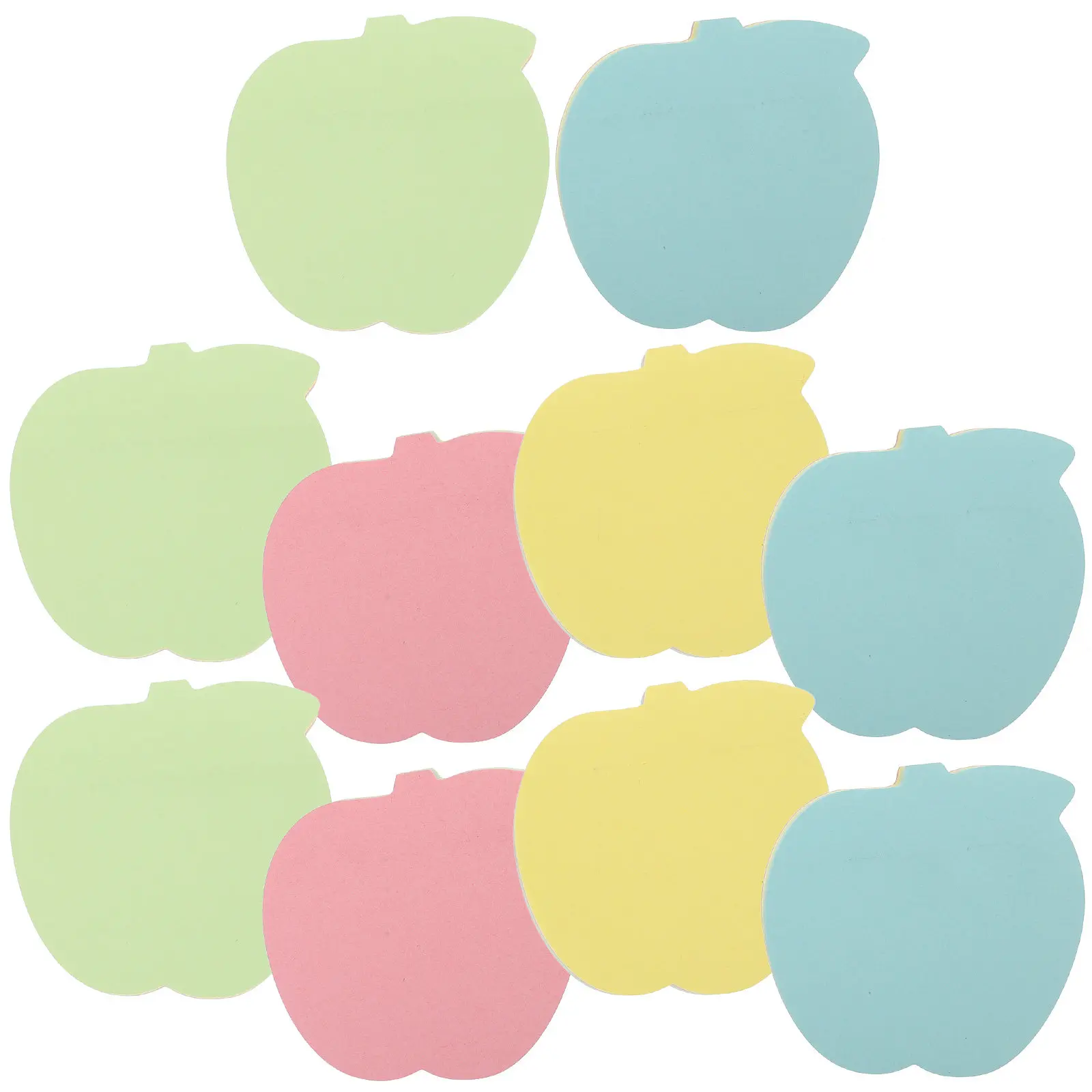 10Sets Household Memo Stickers Lovely Animal Pattern Self-Adhesive Note Pads for Students Teachers Planners Books Files No