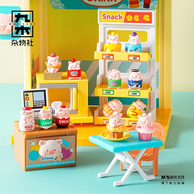 Lulu The Piggy Action Figure Lulumart Series Hangende kaarthangers Leuke volwassen popcollectie Creatief model speelgoedcadeau voor vriend