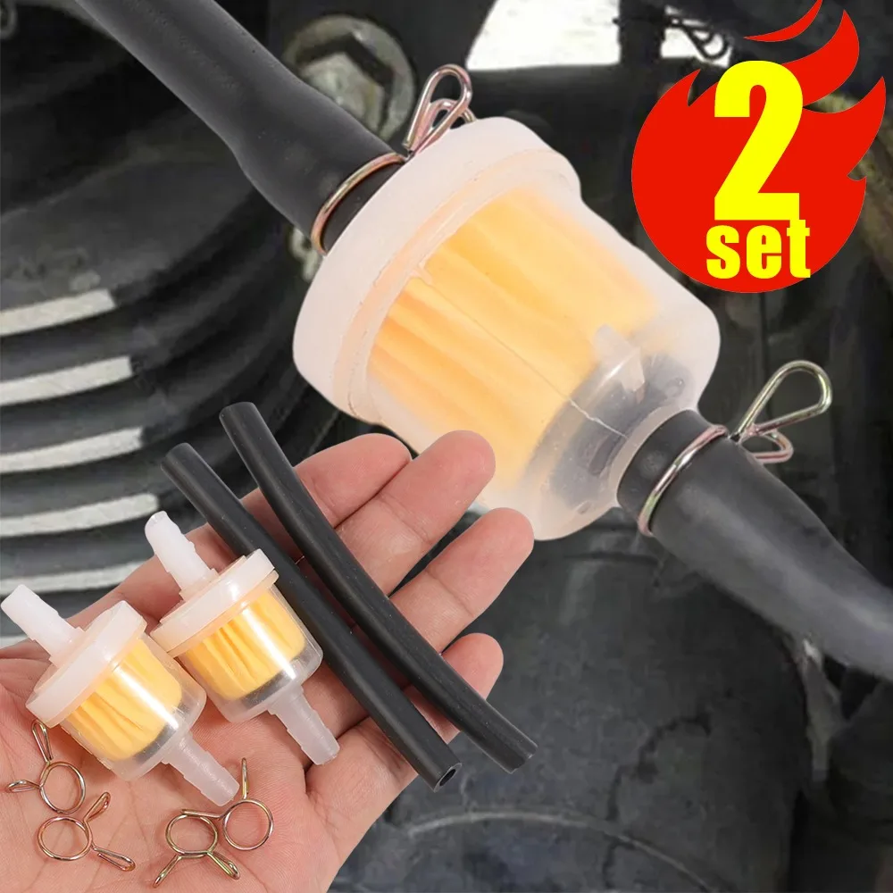 1/2Set Car Filter Cartridge  Fiber Filter Material Suitable for Small Gasoline-oil Engines Mower Generator Water Pump